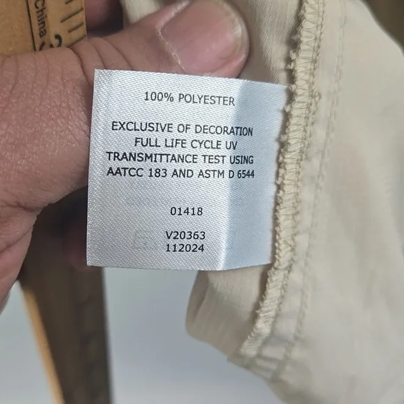 Coolibar Arcadian Packable Sunblock Jacket Beige Sz M NWT UPF 50+ Lightweight - Picture 10 of 10